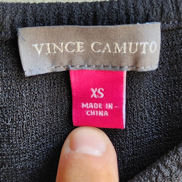 Vince Camuto Black Poofy Shortsleeve Jersey Size XS - Picture 7 of 13